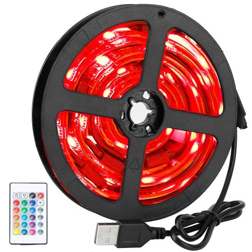 TV LED Backlight Strip 6.56ft Waterproof RGB Strip Light USB Monitor Lighting Kit w/ Remote Controller TV LED Backlight Strip 6.56ft Waterproof RGB Strip Light USB Monitor Lighting Kit w/ Remote Controller